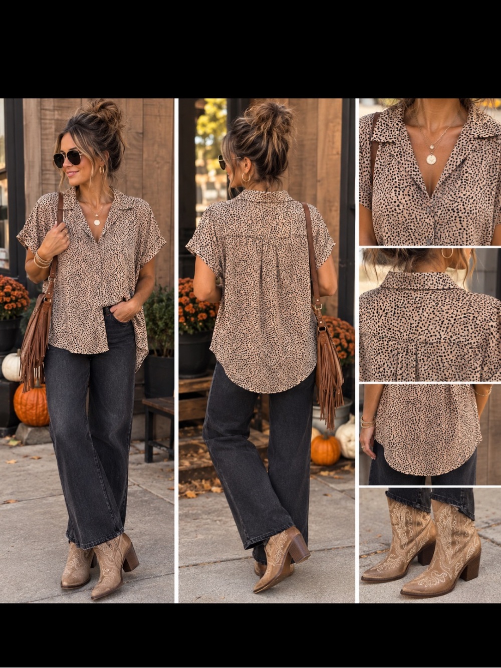 Leopard print top